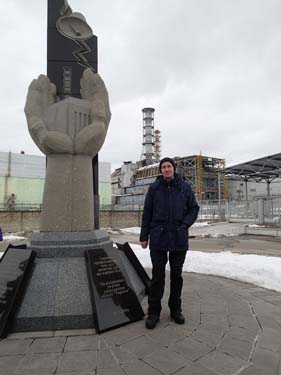 Även Hallén posserade vid reaktorn. (Foto: TMR68)