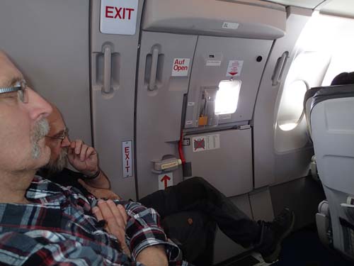 Det var ganska gott om benutrymme på detta flyg!