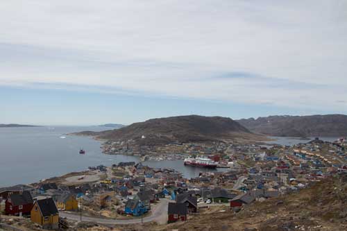 Åt ena hållet såg man hus.