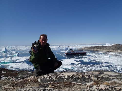 Sämre utsikt kan man ha från en cache! Utsikt mot mitt lilla cachingfordon!