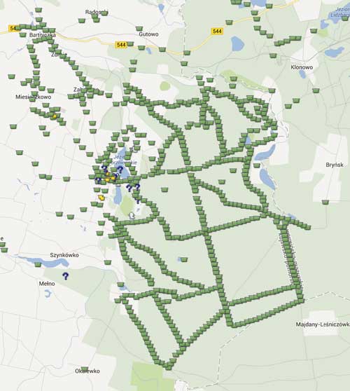 Det är inte någon brist på cacher i närheten av Gorzno!