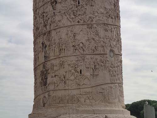 Närbild av Trajanus kolon