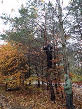 benholm78 räddade en av dagens första loggar genom en klättringsinsats.