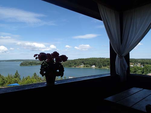 Utsikten från matbordet gick inte att klaga på!