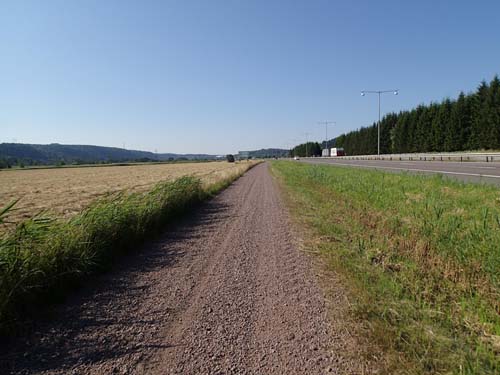 Det blev många kilometer i bruset utmed motorvägen.