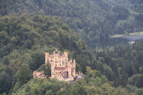 Närbild av Schloss Hohenschwangau