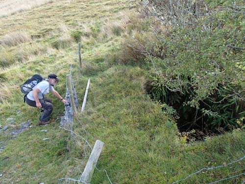 Här kom vi till ett gruvhål, lämpligt för Hallén tyckte någon....
