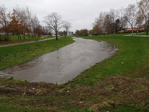 Mycket vatten, även i Kungsbacka.