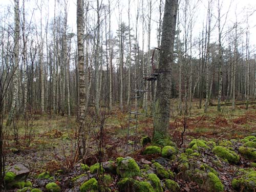 Ett modernt "jakttorn" med en bekväm stol!