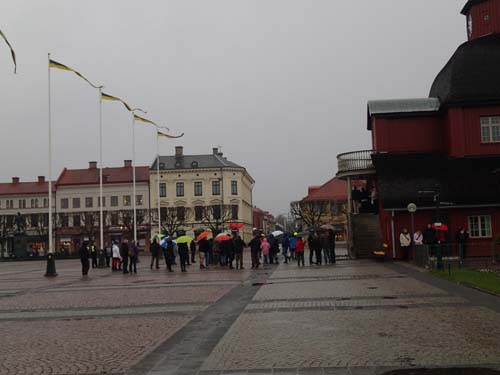 Samling utanför Rådhuset