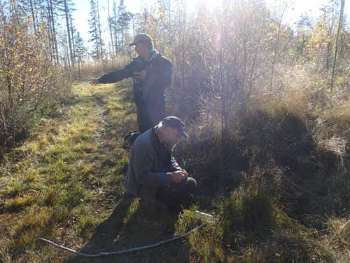 två gubbar i skogen