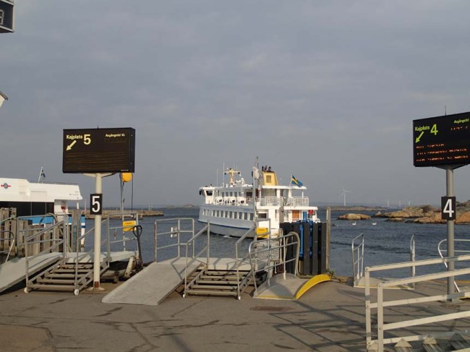 Akterseglade? Icke, detta var inte "vår" färja.