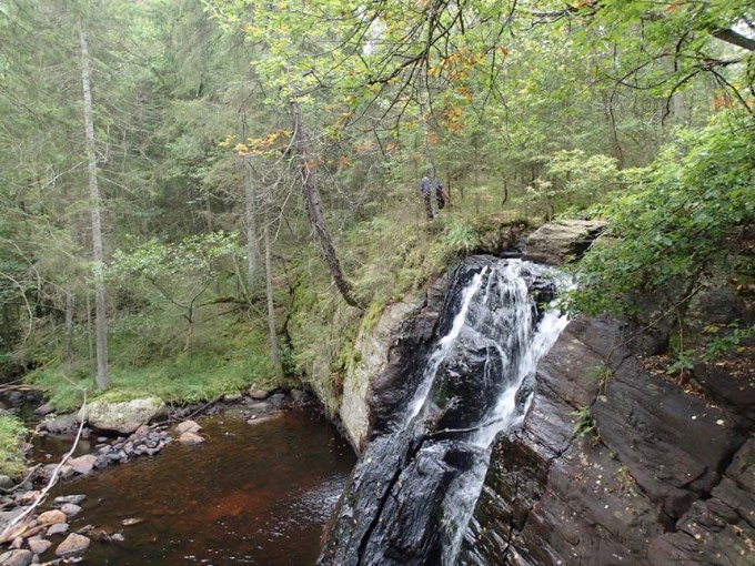 Ett vattenfall, men ingen burk hittades och ingen ville bada!